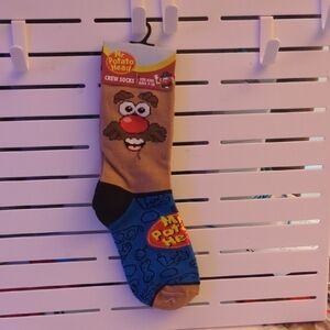 Kids Crew Socks - Blue and Tan